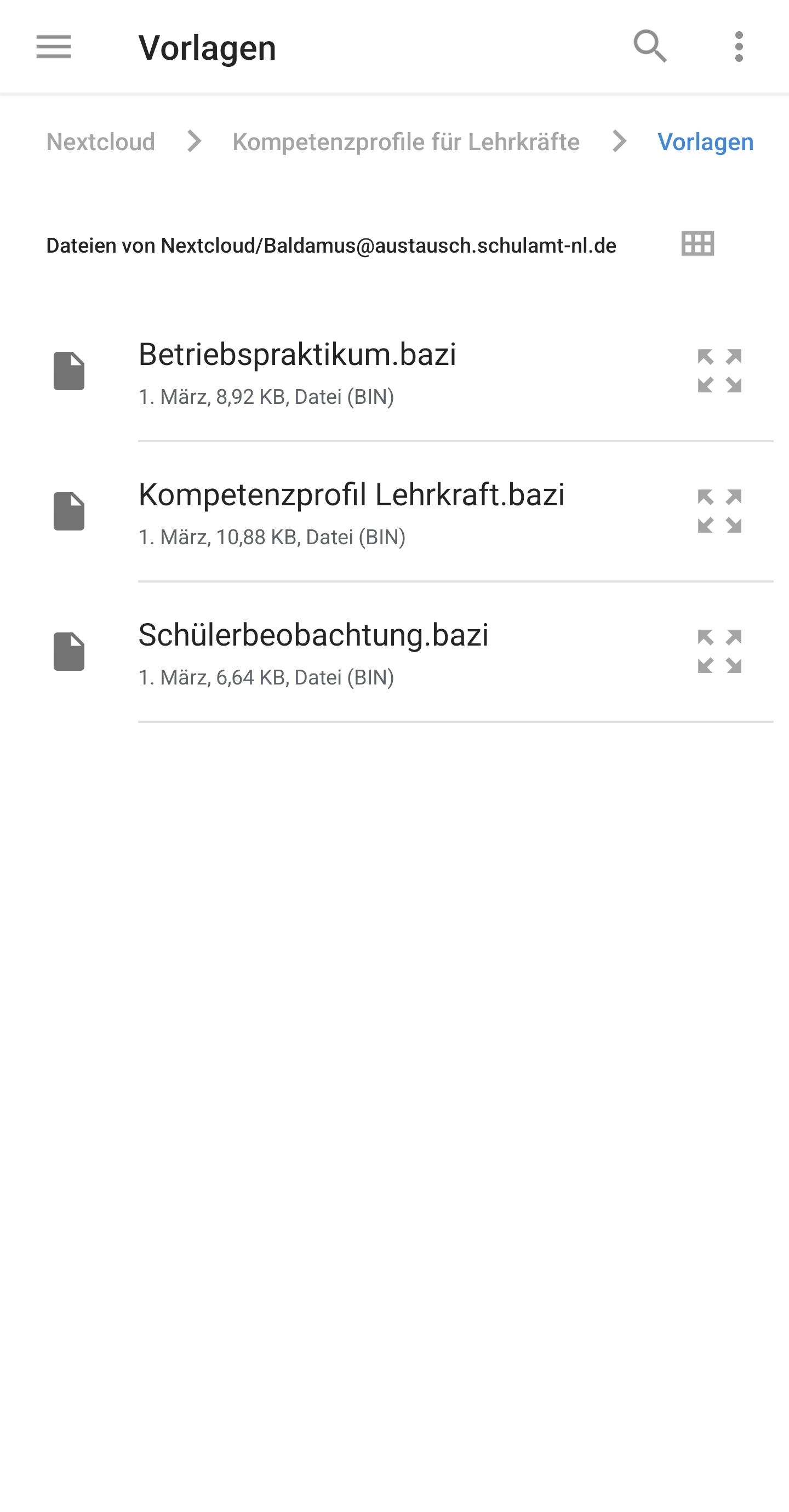Vorlagendatei auswählen
