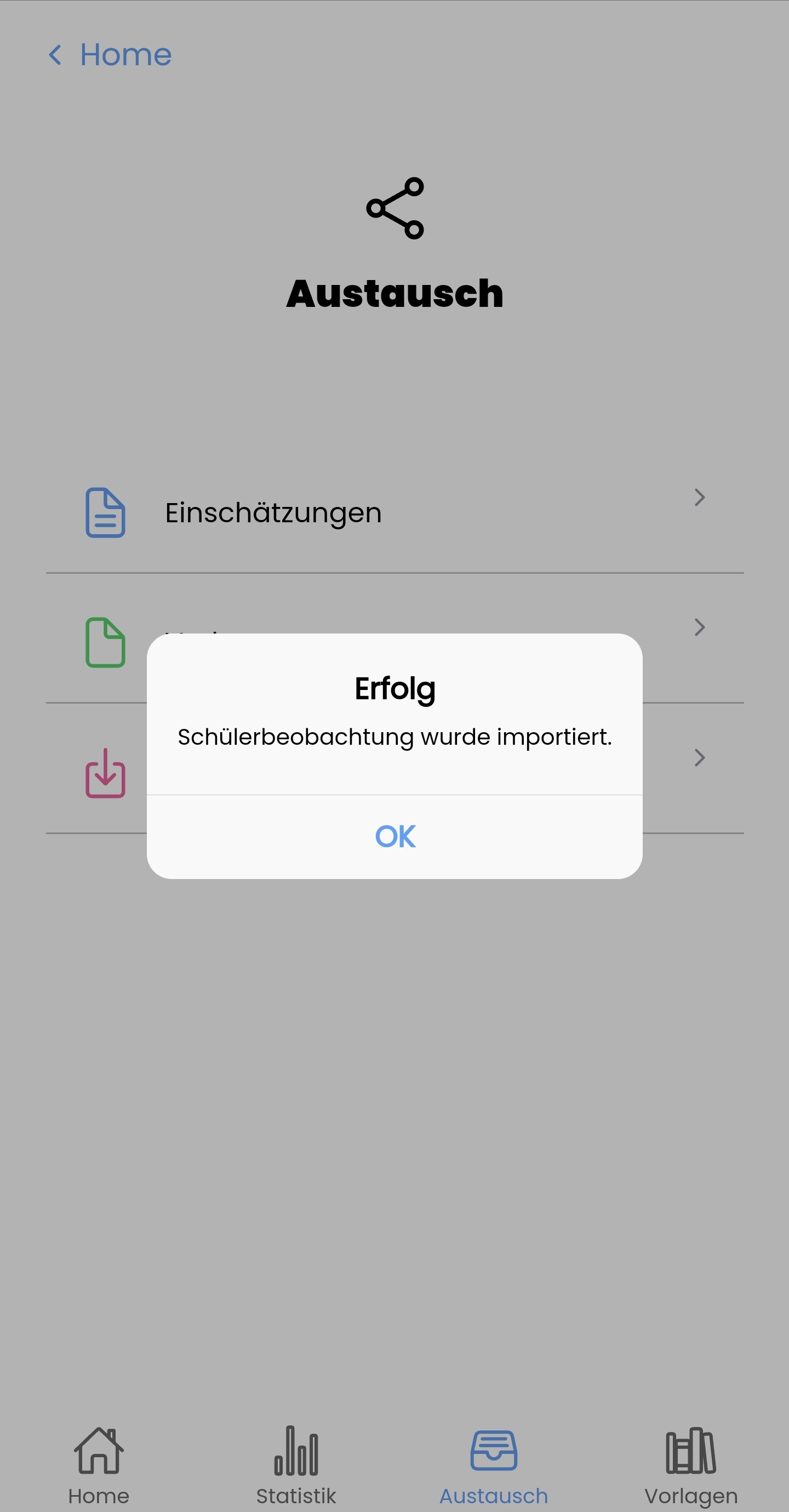 Ladevorgang erfolgreich
